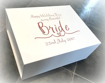 Extra Large Bride Gift Box | Wedding Morning Bride Box | Beautiful Bride | Personalised Bride Box | Wife To Be