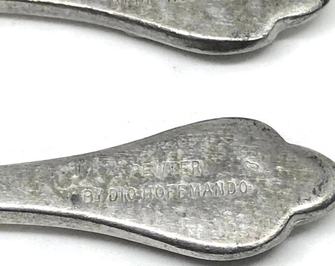 DIO Hoffmando Pewter Spoons / Round Bowl Soup Spoon / Pewter Teaspoon / Souvenir Spoon / Decorative Pewter Spoons