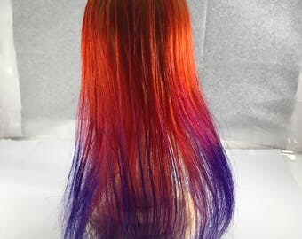 Sunrise Human Hair DOLL BJD Wig 10in Long, Size 5-7
