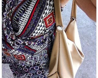 Tan Hobo bag small size faux leather Tan hobo faux leather hobo bag