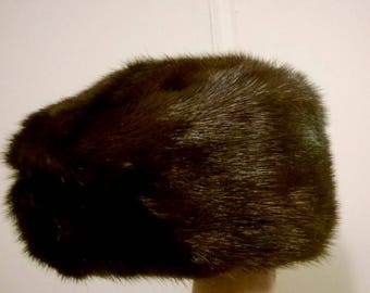 Gorgeous Brown Mink Fur Hat - Vintage