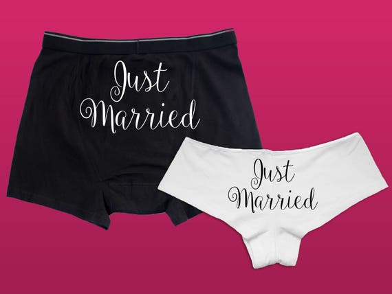Items similar to Honeymoon Underwear Set // Gift For Couple Panties and ...