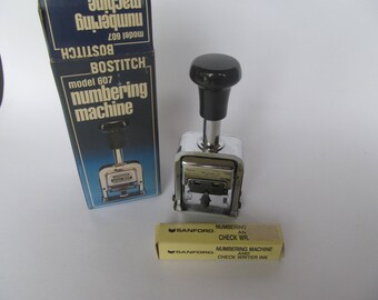 Manual Numbering Machine - Hand Machine - Bostitch Model 607