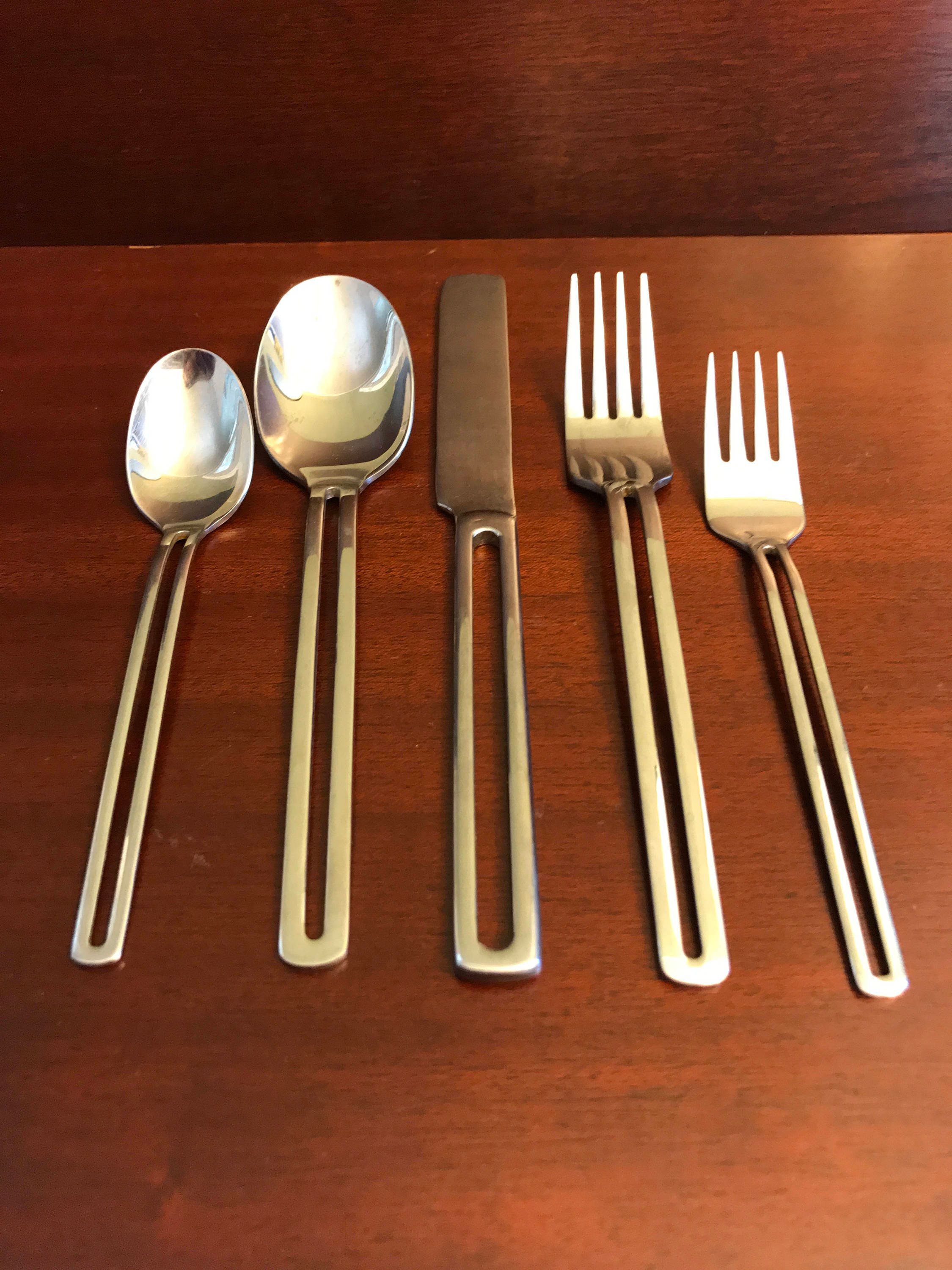 Vintage Flatware Nordic Towle Stainless, Five piece place setting 