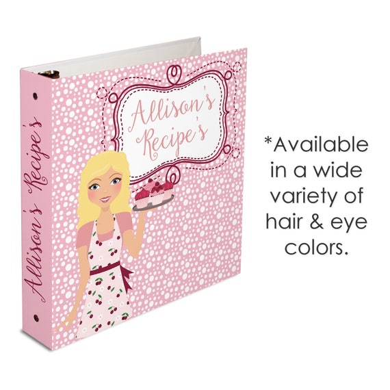 Personalized recipe binder bridal shower recipe book