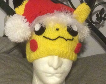 pikachu with santa hat plush