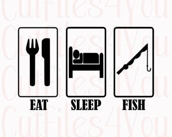 Eat Sleep Fish svg, Fisherman SVG, Fishing life, trendy shirt design, love fishing shirt design, fishing Pole, htv ready design