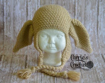 Ready To Ship! -- 6-12mo Crochet Dobby the House Elf Hat -- Best Seller!
