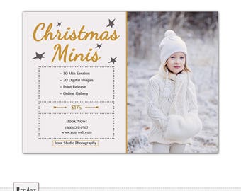 Christmas Mini Session Template, Christmas Minis Template PSD Photoshop, Holiday Mini Session Template, Mini Session Template Holiday S526