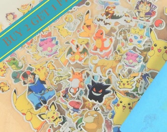 Pokemon Stickers, Scrapbooking Stickers, Children's Comic, Crafting, Pikachu, Birthday Party Bag Filler