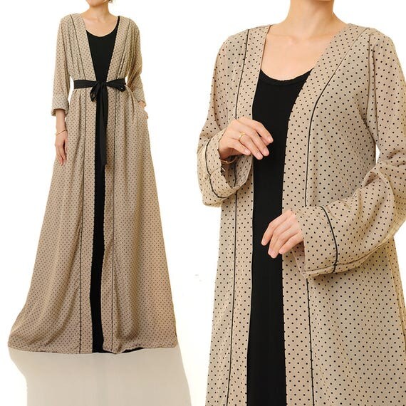 Polka Dot Duster Duster Kimono Robe Boho Duster Cardigan