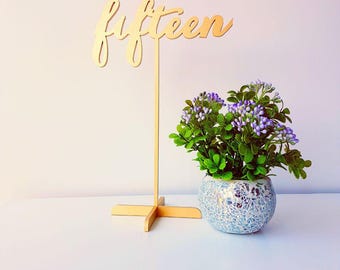 1-4 Freestanding Table Numbers. Wedding Numbers.
