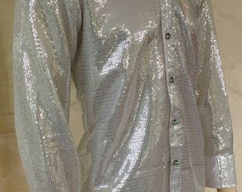silver sequin shirts