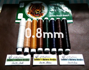 Tiger Thread 0.8mm - Ritza 25 - Free Shipping + Lowest Price - Waxed Braided Polyester - Leather Hand Stitching - Tiger Thread