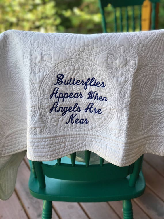 Memorial Blanket Quilt Funeral Blanket Quilt Embroidered