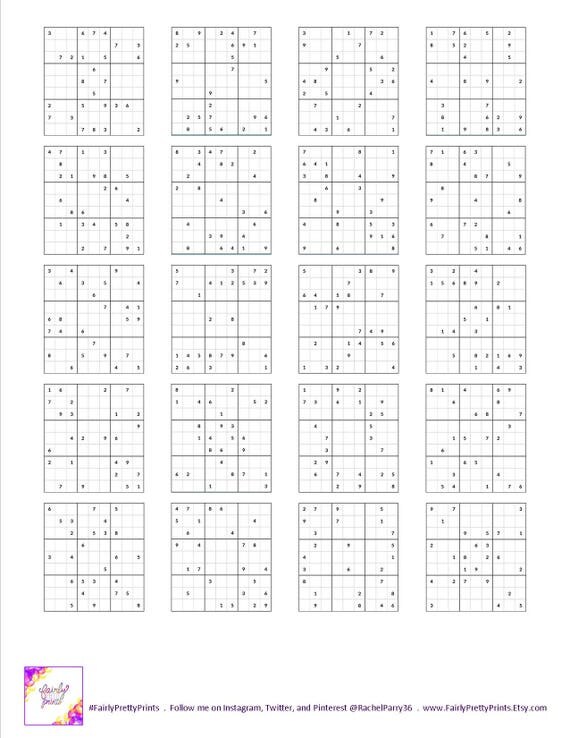 printable sudoku medium difficulty