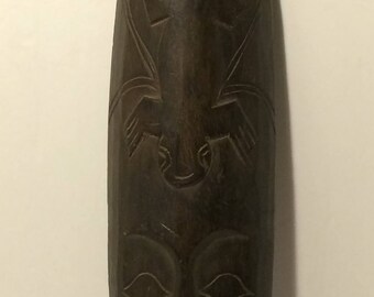 Vintage Tribal Wood Mask Large Gecko Lizard Hawaiian Wall Art Tiki Bar Wall Decor Art Primitive Polynesian Tribal Decor T43 JN7120