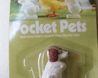 Pocket Pets Dog Vintage Wind Up Toy from the 70's