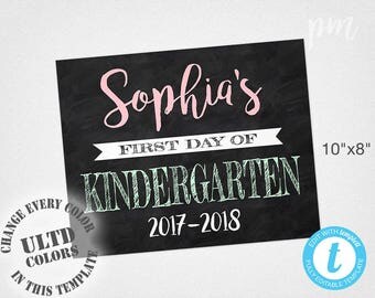 First Day Of School Sign, Back To School Chalkboard Sign, Back To School Sign, 1st Day Of School Sign, First Day Of Kindergarten Sign Prop