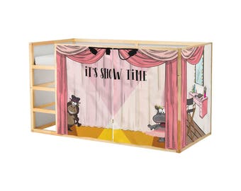 Playhouse for Ikea Kura Bed, Voice Sing Playhouse Curtains, Loft Bed, Kura Bed Tent, Bunk Bed Accessories, Bunk Bed House, Loft Bed Curtains