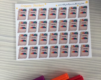 Crayons Planner Stickers
