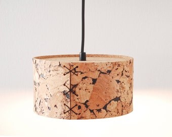 Pendant lights, Lighting, Cork lights, Ceiling lights, Made to order, Chandelier lighting, lamp shades, Rustic lights, Handmade, Vegan