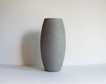 Gray Flower Vase, Stone Flower Vase, Painted Vase, Large Flower Vase, Large Gray Vase, Housewarming Gift, Glass Vase, Gift for Mom