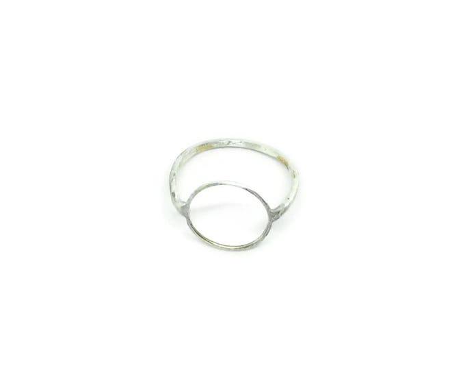 Sterling Silver Circle Ring, Open Circle Ring, Modern Sterling Silver Ring, Unique Birthday Gift, Eternity Ring, Karma Ring, Gift for Her