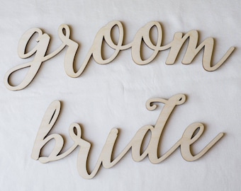 Chair Sign Bride and Groom, Wedding, Bride Groom, Chair Sign