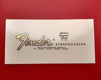 Fender Stratocaster 65' Transition Restoration Decal in Metallic Gold or Brown - Two with each order