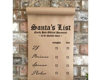Santa scroll | Etsy