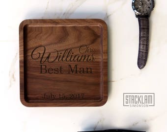 Personalized Best man Valet Tray, Best Man Gift idea, Groomsman gift idea, Wedding Gift, wedding favor, will you be my Best Man Gift box