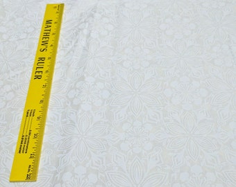 Jingle-White Poinsettias-Cotton Fabric from Kate Spain for Moda Fabrics