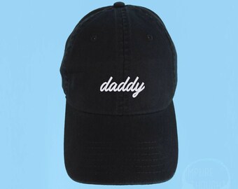 DADDY Dad Hat Embroidered Baseball Black Cap Low Profile Strap Back Unisex Adjustable Baseball Hat