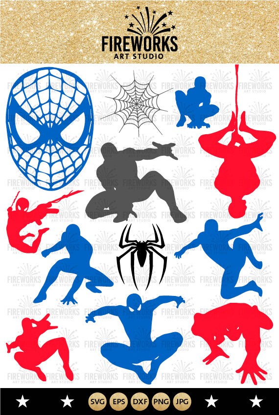Download Spiderman silhouette Spiderman ClipArt Spiderman SVG png