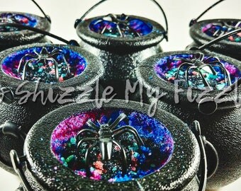 Karmic Crackle, Cauldron Bath Bomb, Halloween Bath Bomb, Glitter Bath Bomb, Handmade, Vegan, Cruelty Free, Aromatherapy, No Stain Bath Bomb