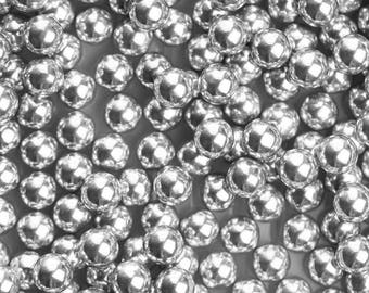 10mm Jumbo Edible Silver Dragees, FDA approved dragees, edible silver sprinkles, silver sprinkle, silver candy beads, silver pearls, drageés