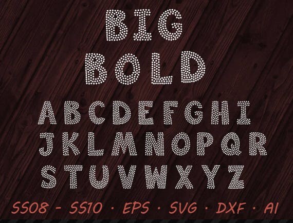 Download Rhinestone Bold Font SVG EPS DXF Ai Digital Template