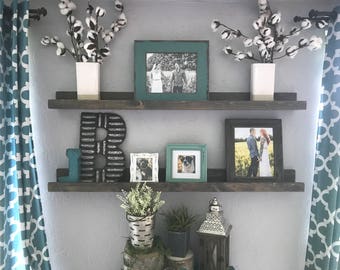 Ledge Shelf Floating Ledge Shelves Picture Shelf Farmhouse Shelf Rustic Floating Picture Shelf Shelf Farmhouse Decor Shelves