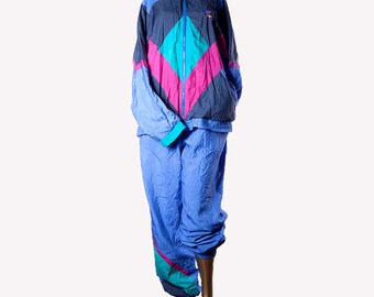 Vintage tracksuit set•80s hip hop clothing•Nylon jacket and trousers set•90s tracksuit•Vintage nylon track suit•80s windbreaker set•VTG Set