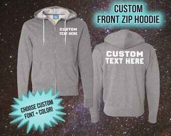 customized zip up sweatshirts