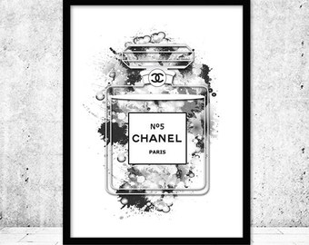 Chanel Perfume Print, Perfume Poster, Chanel Bottle Print, Chanel Perfume Art, Chanel no 5, Coco Chanel Perfume Printable, Coco Chanel Print