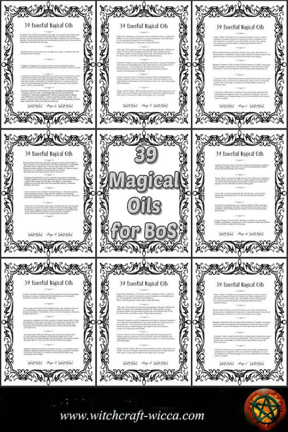 Printable Book of Shadows 8 Pages for Coloring 39 Magic