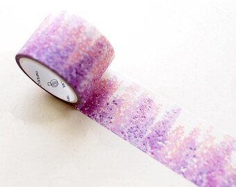 Purple floral Washi Tape/Striped Washi / Masking tape/ japanese washi tape/Planner Supplies
