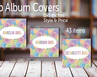 FB Album Covers, 5x5 inches 300 DPI || 43 items, Style & Price || FB Album Covers || Instant Download