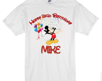 Mickey Mouse Birthday Shirt, Mickey Mouse Custom Shirt, Personalized Mickey Mouse Shirt, Mickey Mouse family shirts, Birthday t-shirts