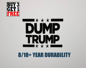 Pick Size/Color | DUMP TRUMP Outdoor Sticker | Window Bumper Decal | Political Lot Sticker
