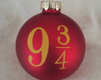 harry potter inspired ornament, platform 9 3/4
