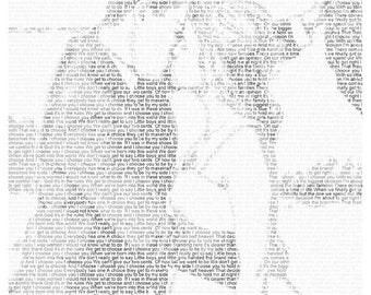 1st Anniversary First Dance Lyrics Wedding Vow Art Paper Anniversary Gift Wedding Song Lyric Photo Gift on Art Paper 8.5x11