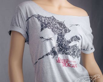 Mother of Dragons Shirt Game of Thrones Shirt Daenerys Stormborn Khaleesi Winter Is Coming House Targaryen Off The Shoulder Slouchy Shirt